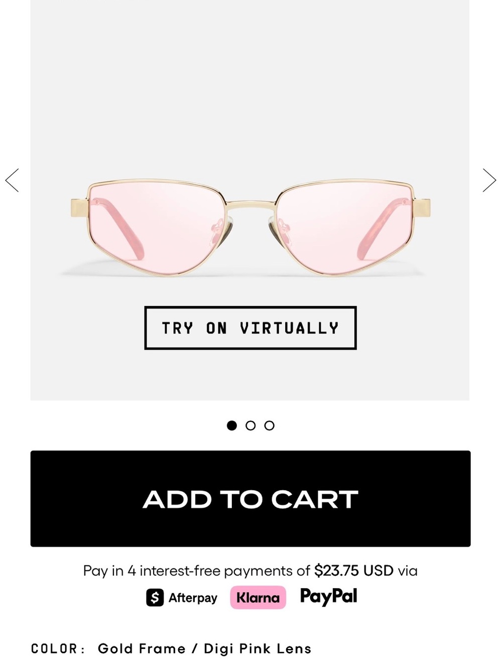 Quay Australia Hit Single Gold Frame Sunglasses with Pink Lenses